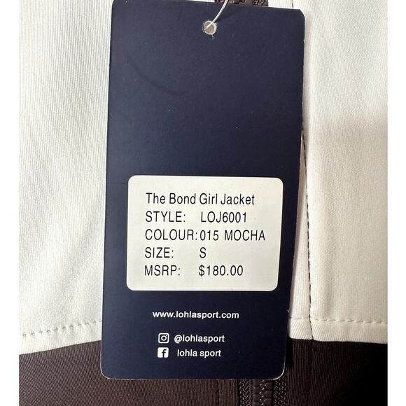 Lohla Sport The Bond Girl Brown Zip Up Track Active Jacket Women's Size S NWT - Picture 5 of 5